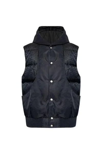 BALMAIN Monogrammed Navy Vest