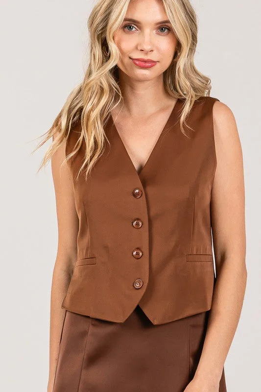 Satin Tailored Vest