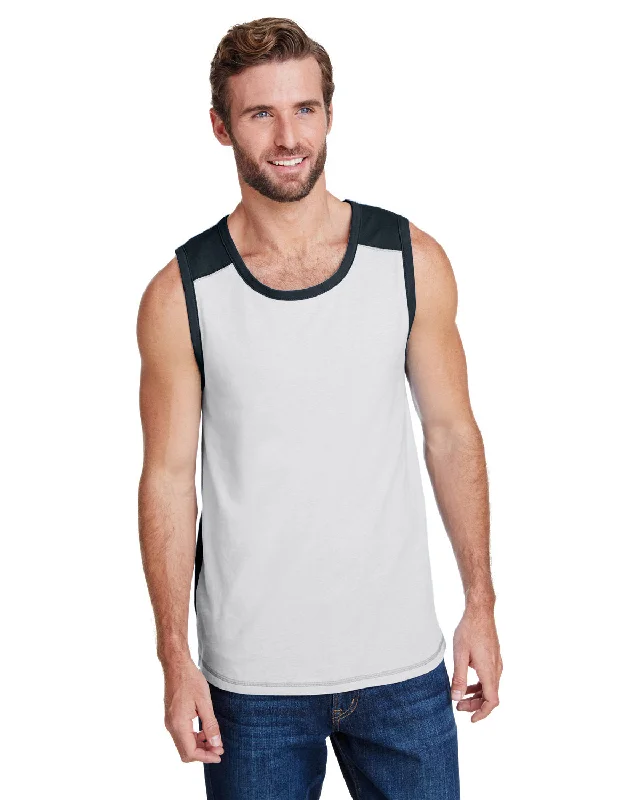 LAT 6919 Men's Contrast Back Tank